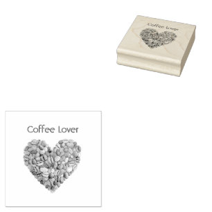 Herztassen für Kaffee mit Creme Gummistempel