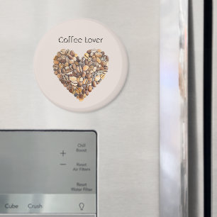 Herztassen für Kaffee mit Creme Magnet