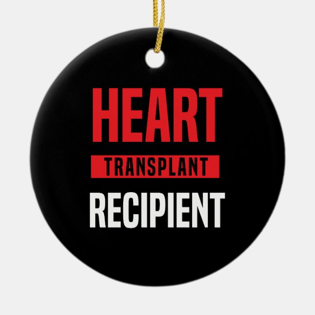 Herztransplantation Empfänger Keramik Ornament (Vorne)
