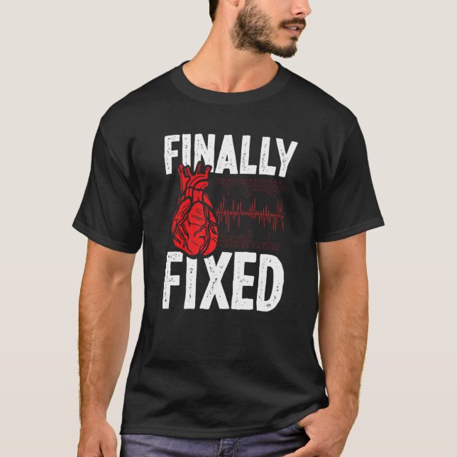 Herztransplantation Überschwemmung Herzblutung Off T-Shirt (Vorderseite)