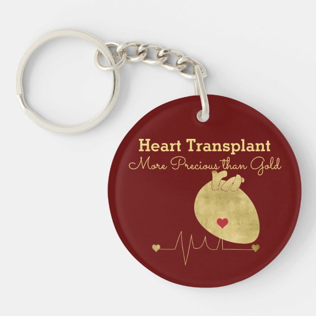 Herztransplantation Wertvoller als Gold Schlüsselanhänger (Vorderseite)