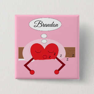 Herzträume Schatten von Rosa Button