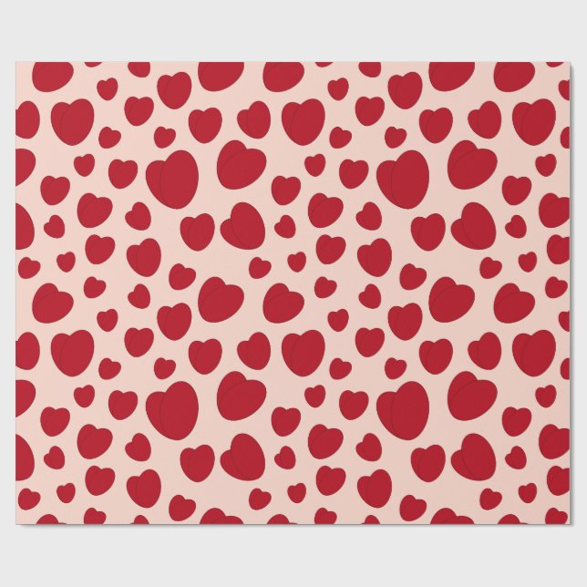 Herzumschlagpapier Geschenkpapier (Flach)
