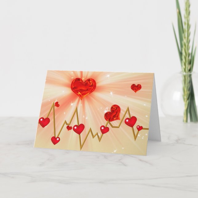 Herzvalentin Feiertagskarte (Vorderseite)