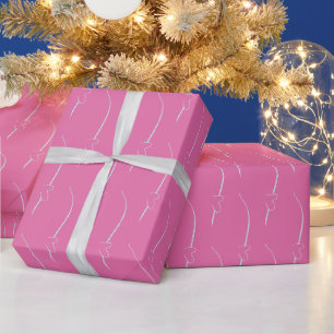 Herzverbindung auf thulisch-rosa Wrapping Paper Geschenkpapier