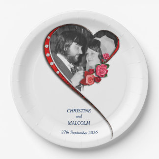 Herzverheiratung Pappteller