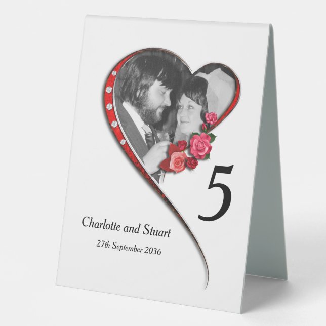 Herzverheiratung Tischaufsteller (Vorderseite)