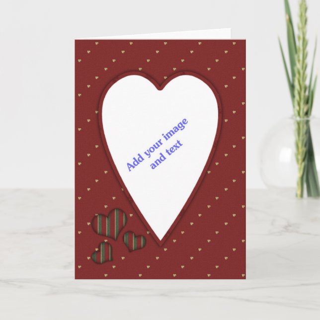 Herzvorlage Feiertagskarte (Vorderseite)