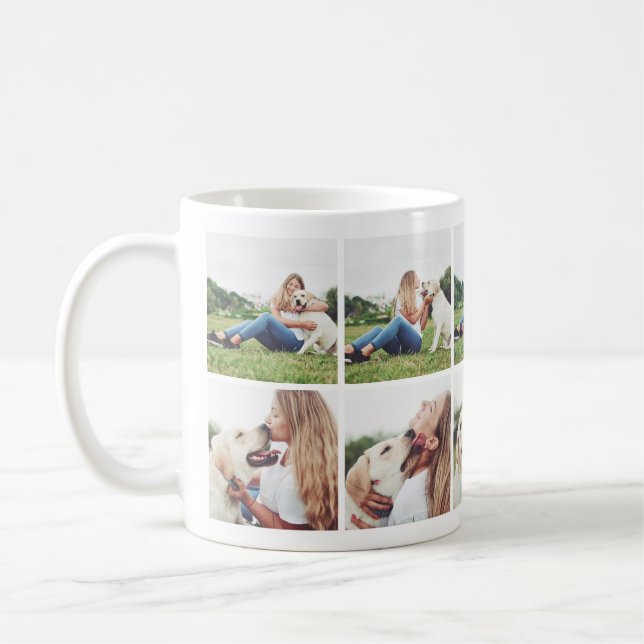 Herzwärmender Hund Liebhaber von Foto Collage Tass Kaffeetasse (Links)