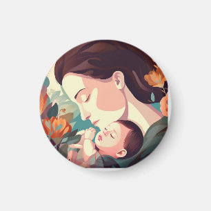 Herzwärmung künstlerisches Design Magnet