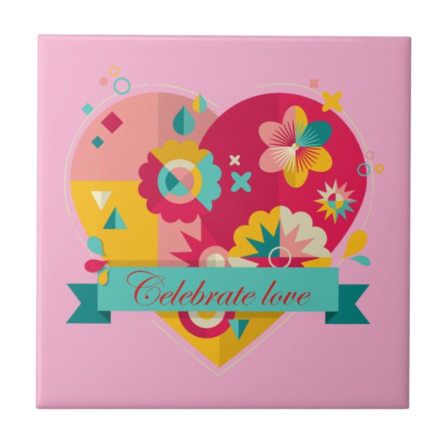 Herzwärmung und psychische Geschenke Fliese (Vorderseite)