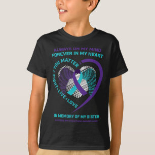 Herzwinge im Gedächtnis der Schwester Selbstmord B T-Shirt