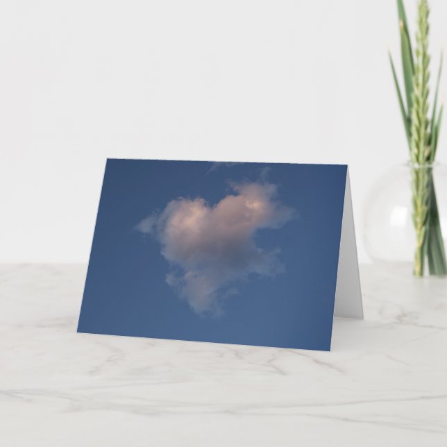 Herzwolken-Liebekarte Karte (Vorderseite)