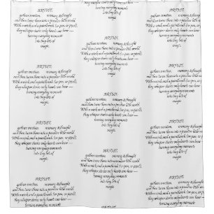 Herzworte erklären und Künstler Launenhaft Kunst Duschvorhang