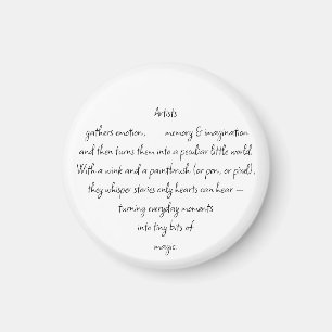 Herzworte erklären und Künstler Whimsical Art Magnet