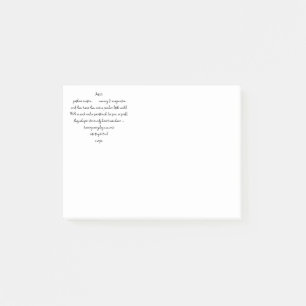 Herzworte erklären und Künstler Whimsical Art Post-it Klebezettel