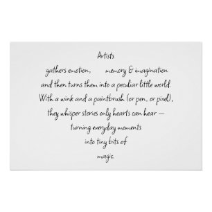 Herzworte erklären und Künstler Whimsical Art Poster