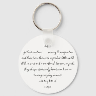Herzworte erklären und Künstler Whimsical Art Schlüsselanhänger