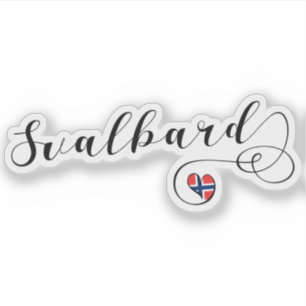 Herzwurbard-Flagge, Spitsbergen, Norwegen Aufkleber