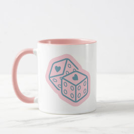 Herzwürfel Valentinstag Tasse