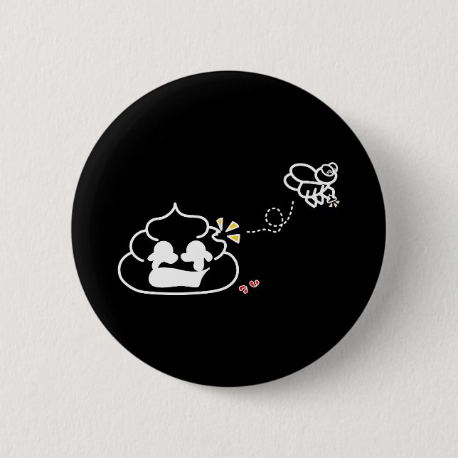 Herzzerbrochen Kack - Brootsch the PooPoo Button (Vorderseite)