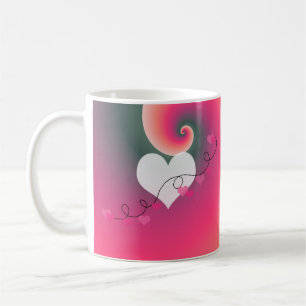 Herzzerreißende Romantische Gestaltung Kaffeetasse