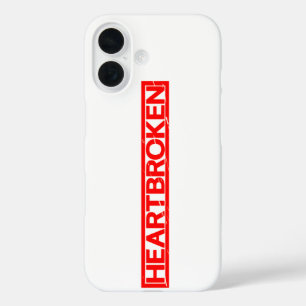 Herzzerrüttete Briefmarke iPhone 16 Hülle