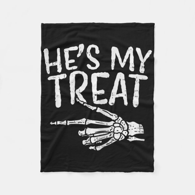 Hes Meine Leckerei Skeleton Matching Couple Hallow Fleecedecke (Vorderseite)