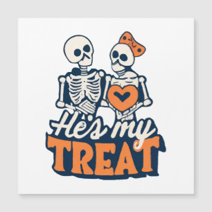 Hes Meine Leckerei Skeleton Matching Couple Hallow Magnetkarte