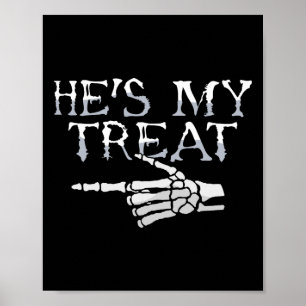 Hes Meine Leckerei Skeleton Matching Couple Hallow Poster