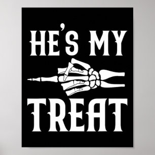 Hes Meine Leckerei Skeleton Matching Couple Hallow Poster