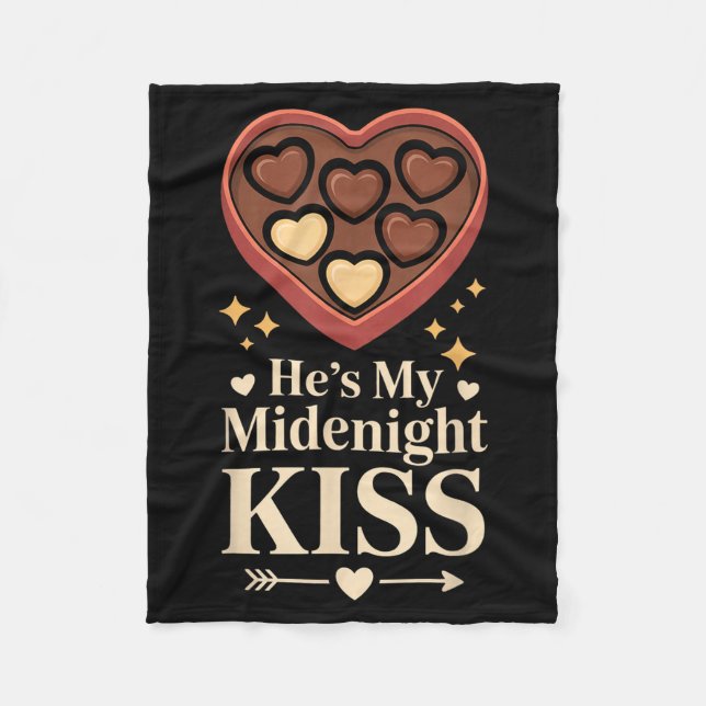 He's My Midnight Kiss Happy New Year Matching Coup Fleecedecke (Vorderseite)