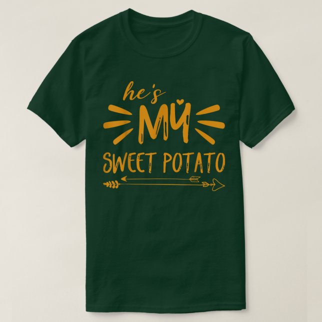 he's My Sweet Potato I YAM Couple's Matching thank T-Shirt (Design vorne)