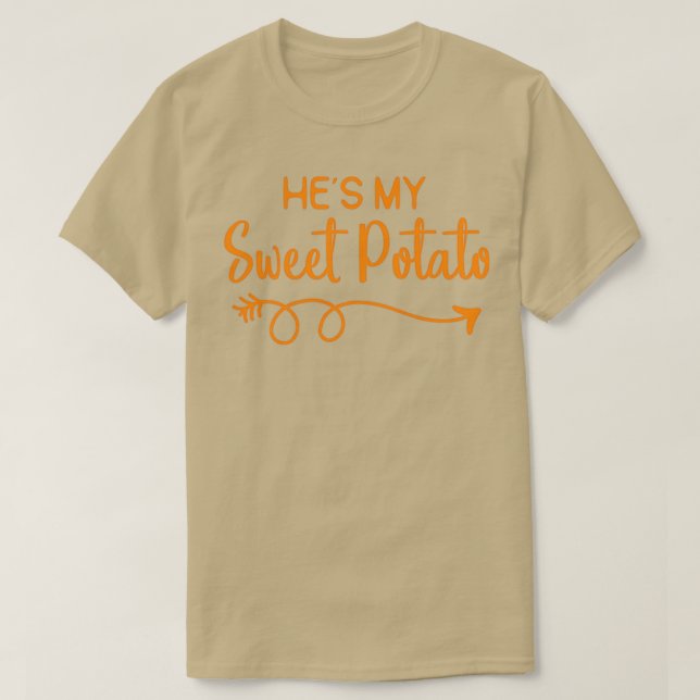 Hes My Sweet Potato I Yam Erntedank Paares T-Shirt (Design vorne)