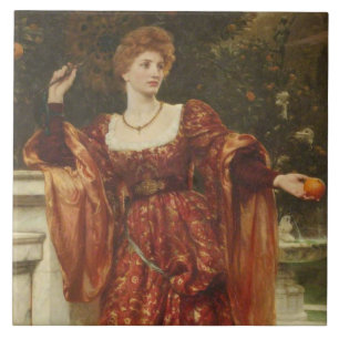 Hesperia (von Frank Dicksee) Fliese