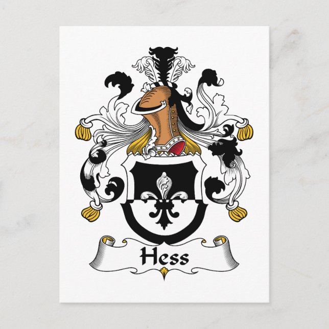Hess Familienwappen Postkarte (Vorderseite)