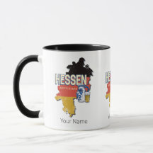 Hesse Germany Retro Staat Map Vintag Jug Souvenir