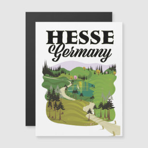 Hesse Germany Travel Poster Magnetkarte