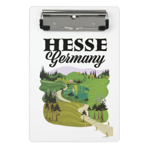 Hesse Germany Travel Poster Mini Klemmbrett