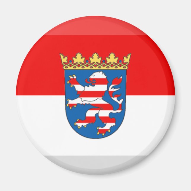 Hessen Flag Gem Magnet (Vorne)