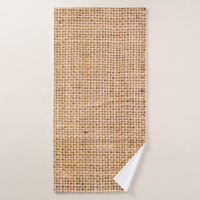 Hessian sackcloth burlap woven texture background, badehandtuch (Badehandtuch)