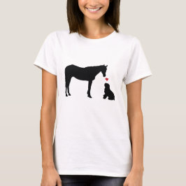 Hest Og Hund Kleid T-Shirt