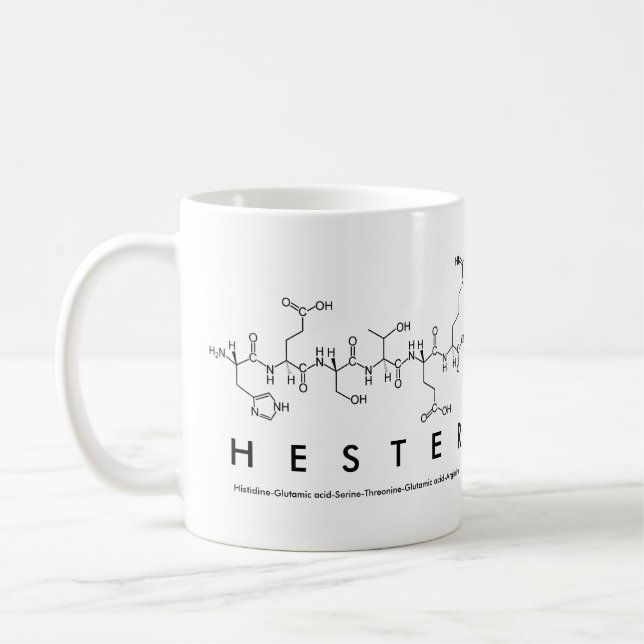 Hester Peptid-Namen-Tasse Kaffeetasse (Links)