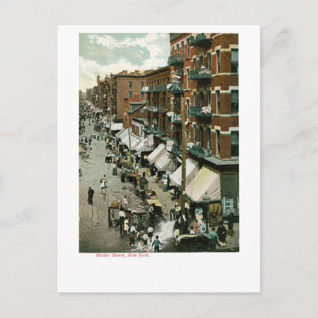 Hester Street, New York City Postkarte (Vorderseite)