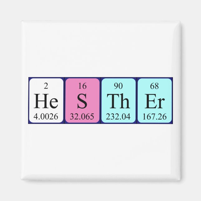 Hesther Periodenmagnetmagnet Magnet (Vorne)
