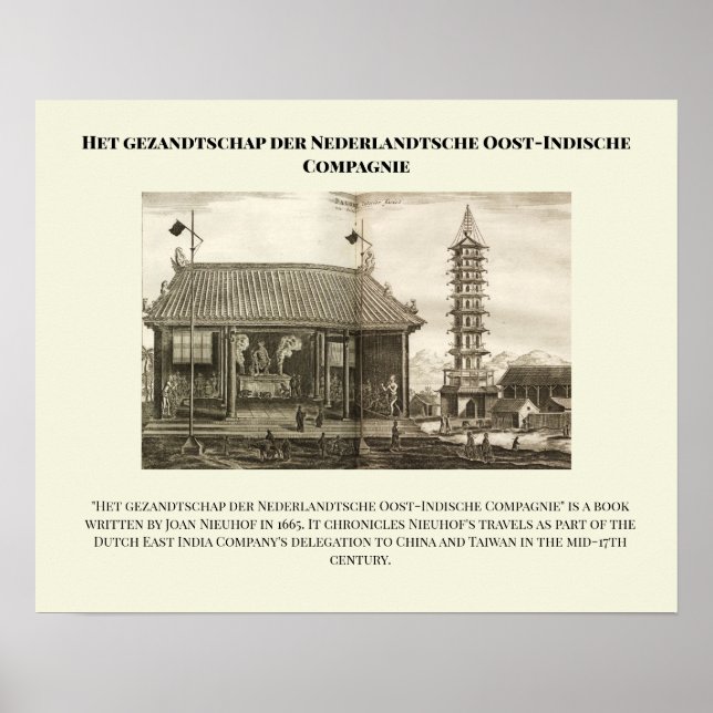 Het gezandtschap der Nederlandtsche Oost-Indische Poster (Vorne)
