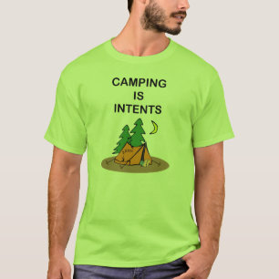Het kamperen is bedoelingen. T-shirt