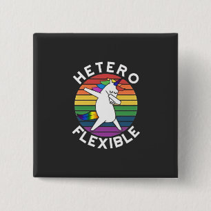Hetero Flexible LGBT Lesbische Schwulenschwule Button