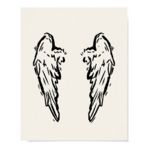 Heterochromia Angel Wings Poster