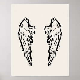 Heterochromia Angel Wings Poster